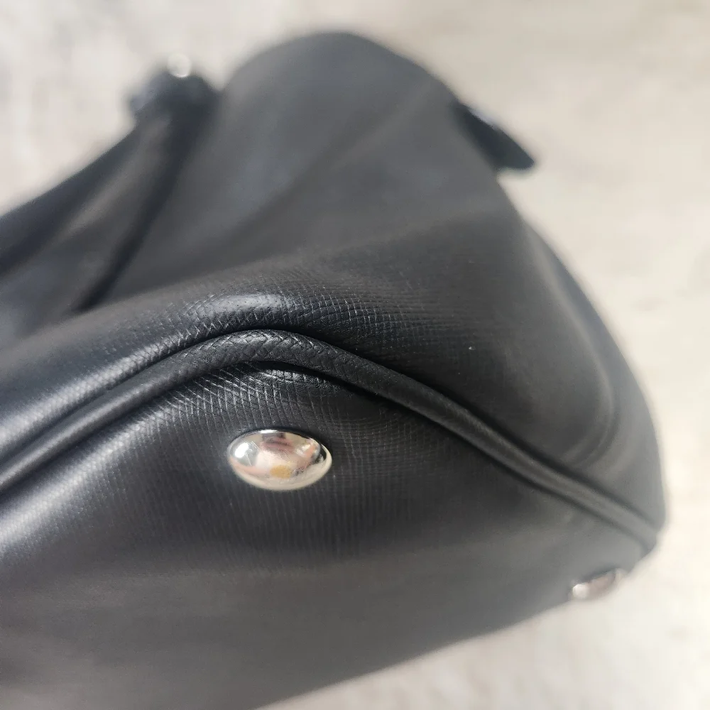 Coach Black Peyton Leather Cora Domed Satchel - Picture 12 of 16